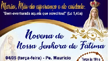 Paróquia Nossa Senhora de Fátima, em Resende, começa novena para padroeira